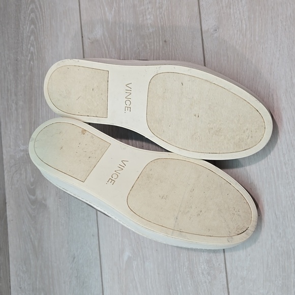 Vince Women Leather Platform Zip front Sneakers shoes sz 8.5M - Picture 9 of 10